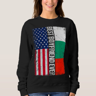 Amerikanische Flagge Bulgarien Flagge Bester Freun Sweatshirt