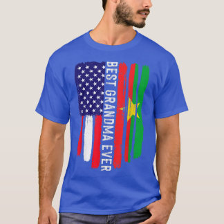 Amerikanische Flagge Burkina Faso Beste Oma je  T-Shirt
