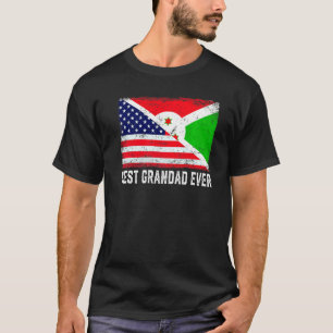 Amerikanische Flagge & Burundi Flag Beste Großfahn T-Shirt