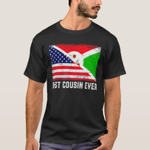 Amerikanische Flagge & Burundi-Flagge Bester Cousi T-Shirt