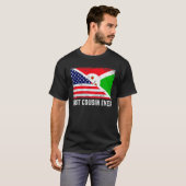 Amerikanische Flagge & Burundi-Flagge Bester Cousi T-Shirt (Vorne ganz)