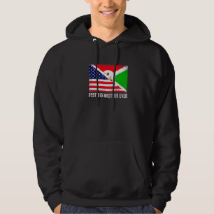 Amerikanische Flagge & Burundi-Flagge Bester Gross Hoodie