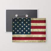 Amerikanische Flagge Button (Vorderseite/Rückseite)