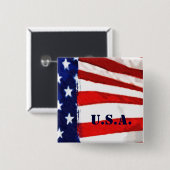 Amerikanische Flagge Button (Vorne & Hinten)