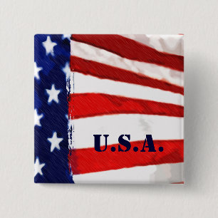 Amerikanische Flagge Button