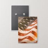 Amerikanische Flagge Button (Vorderseite/Rückseite)