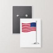 amerikanische Flagge Button (Vorderseite/Rückseite)