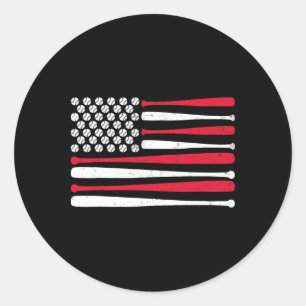 Amerikanische Flagge Bysebyll USA Vintage Bysebyll Runder Aufkleber