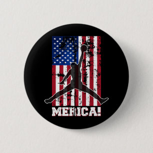 Amerikanische Flagge Bysketbyll US-Flagge 4. Juli Button