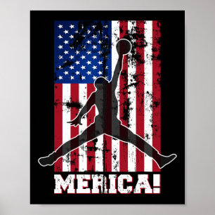 Amerikanische Flagge Bysketbyll US-Flagge 4. Juli  Poster