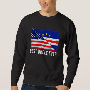 Amerikanische Flagge Cabo Verde Flag Best Uncle Ev Sweatshirt