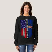 Amerikanische Flagge & Cabo Verde Flag Beste Gigi- Sweatshirt (Vorne ganz)