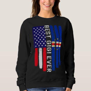 Amerikanische Flagge & Cabo Verde Flag Beste Gigi- Sweatshirt