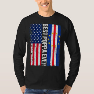 Amerikanische Flagge Cabo Verde Flag Beste Poppa j T-Shirt