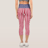 Amerikanische Flagge Capri Leggings (Rückseite)