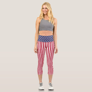 Amerikanische Flagge Capri Leggings