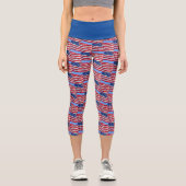 Amerikanische Flagge Capri Leggings (Vorderseite)