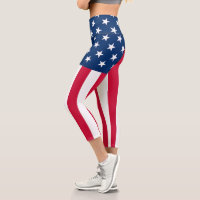Amerikanische Flagge Capri Leggings - USA