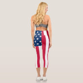 Amerikanische Flagge Capri Leggings - USA (Rückseite)