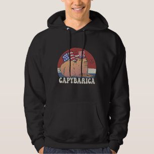 Amerikanische Flagge Capybara Lover Capybarica Hoodie