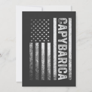 Amerikanische Flagge Capybara Lover Funny Capybari Dankeskarte