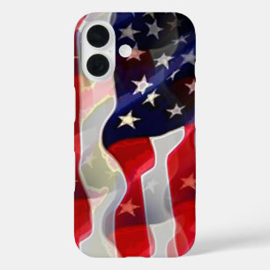 Amerikanische Flagge iPhone 16 Hülle