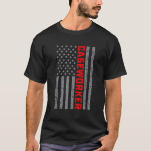 Amerikanische Flagge Caseworker US-Fahne Vintag fü T-Shirt