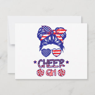 Amerikanische Flagge Cheer Girl 4. Juli USA Patrio