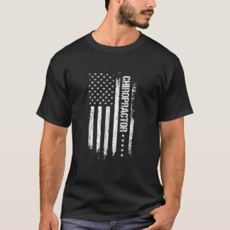 Amerikanische Flagge Chiropraktor Chiropractic Pra T-Shirt