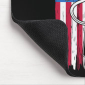 Amerikanische Flagge Christlich Jagd Fischen Lover Mousepad (Ecke)