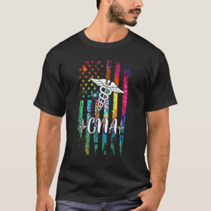 Amerikanische Flagge Cna Kostüm Krankenpfleger Tag T-Shirt