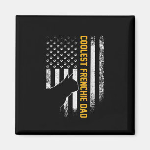 Amerikanische Flagge Coolster französischer Bulldo Magnet