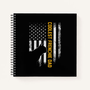 Amerikanische Flagge Coolster französischer Bulldo Notizblock