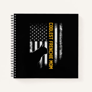 Amerikanische Flagge Coolster französischer Bulldo Notizblock