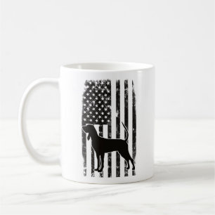 Amerikanische Flagge & Coonhound Kaffeetasse