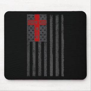 Amerikanische Flagge Cross Papst Leo Xiv - katholi Mousepad