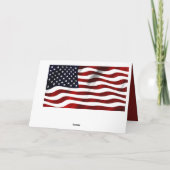 Amerikanische Flagge Dankeskarte (Rückseite)