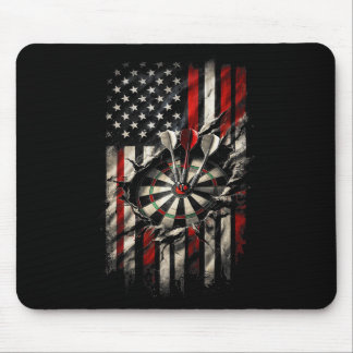 Amerikanische Flagge Dart Spiel Patriotisch Usa Da Mousepad