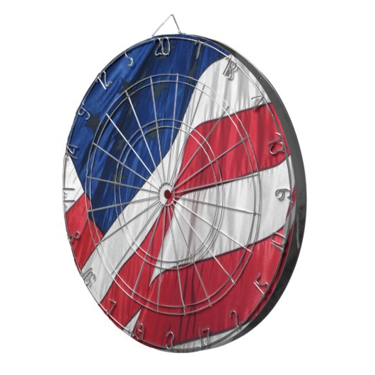 Amerikanische Flagge Dartscheibe (Vorderseite rechts)