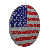 Amerikanische Flagge Dartscheibe (Vorderseite Links)