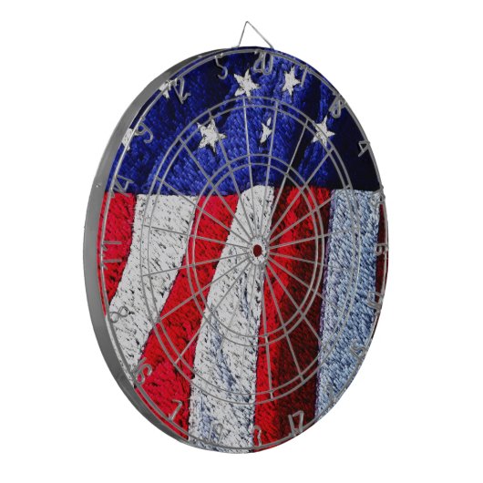 Amerikanische Flagge Dartscheibe (Vorderseite Links)