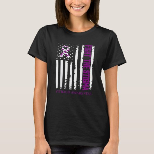Amerikanische Flagge - das Bewusstsein für Stigma T-Shirt (Vorderseite)