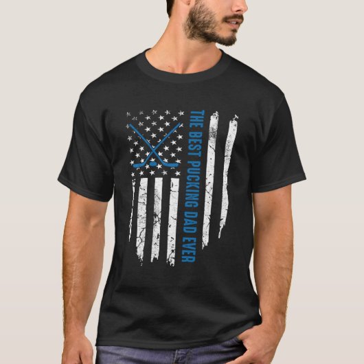 Amerikanische Flagge - der beste Pucking-Vater all T-Shirt (Vorderseite)