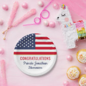 Amerikanische Flagge der Patriotischen Armee des m Pappteller (Party)