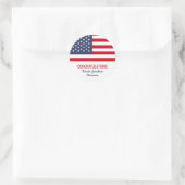 Amerikanische Flagge der Patriotischen Armee des m Runder Aufkleber (Tasche)