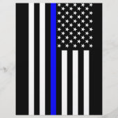 Amerikanische Flagge der Thin Blue Line (Vorderseite)