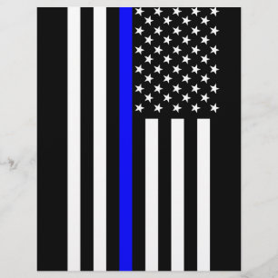 Amerikanische Flagge der Thin Blue Line