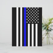 Amerikanische Flagge der Thin Blue Line (Stehend Vorderseite)