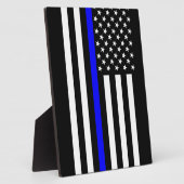 Amerikanische Flagge der Thin Blue Line Fotoplatte (Seite)