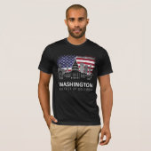 Amerikanische Flagge der Washington DC T-Shirt (Vorne ganz)
